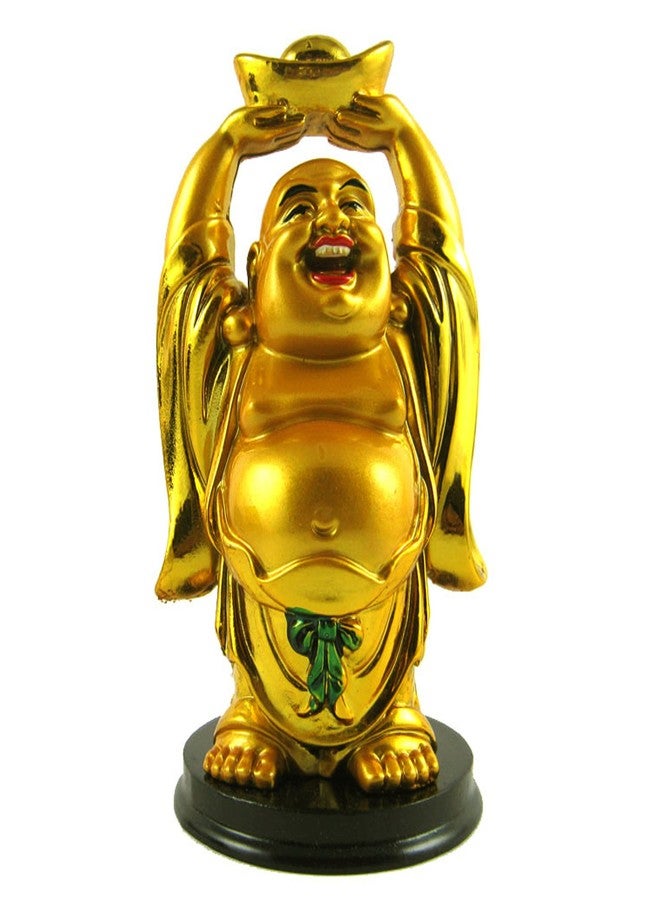 eshoppee Laughing Buddha Budha with Wealth Ingot (6) - Image 1